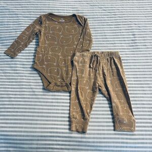 Baby GAP Tan Onesie Pant Set